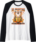 3D Printing 3D Printer Machine 90S Bootleg Style Raglan Baseball Tee