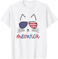 Meowica 4Th Of July Cat Lover American Flag Patriotic Cat