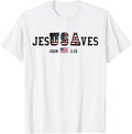 Jesus Saves Jesusaves Usa American Flag Patriotic Christian