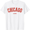 Chicago Illinois Il Red Letter Graphic On Chicago