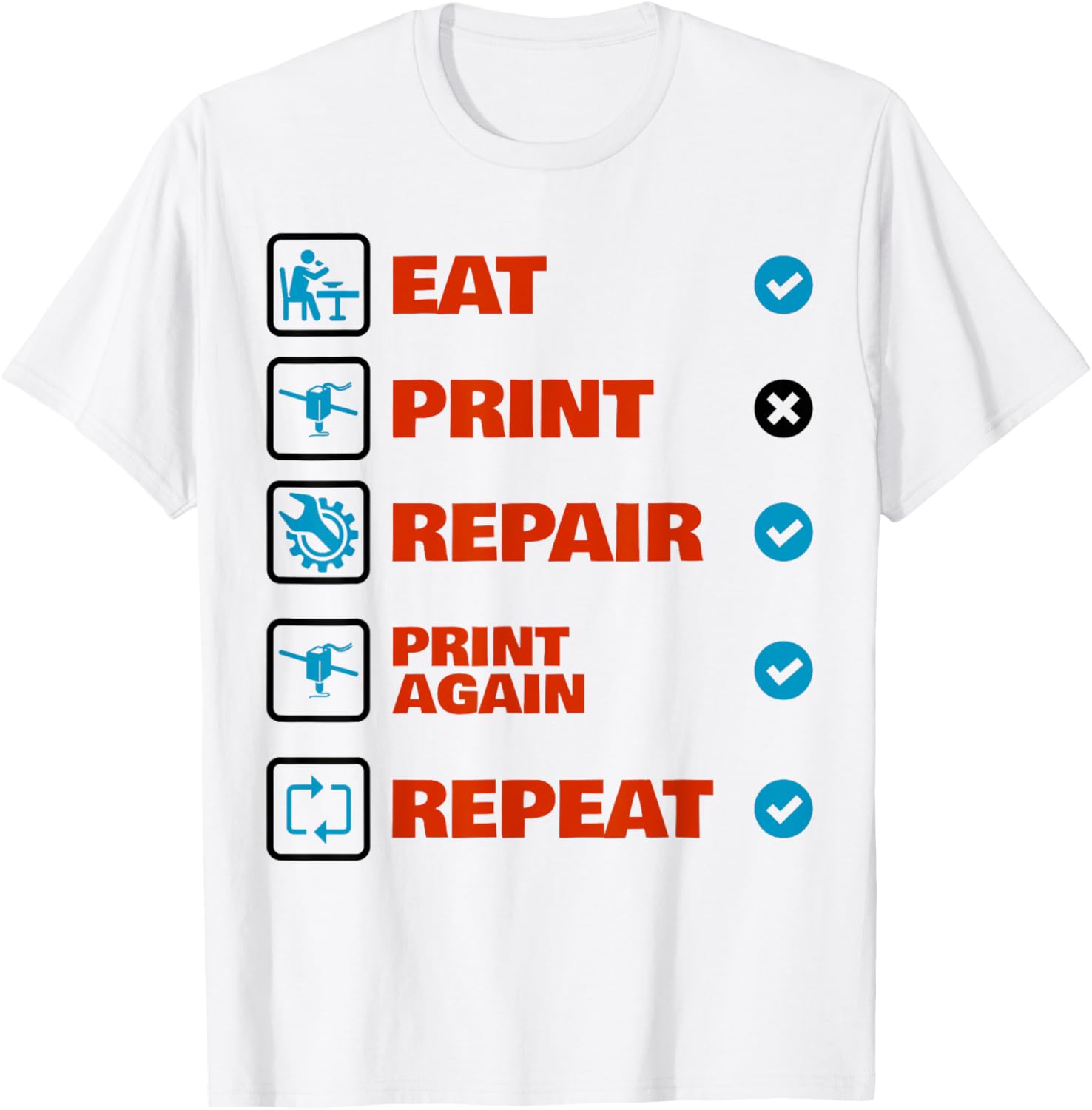3D Printing Printer Nerd Geek Funny 3D Printer Print Humor