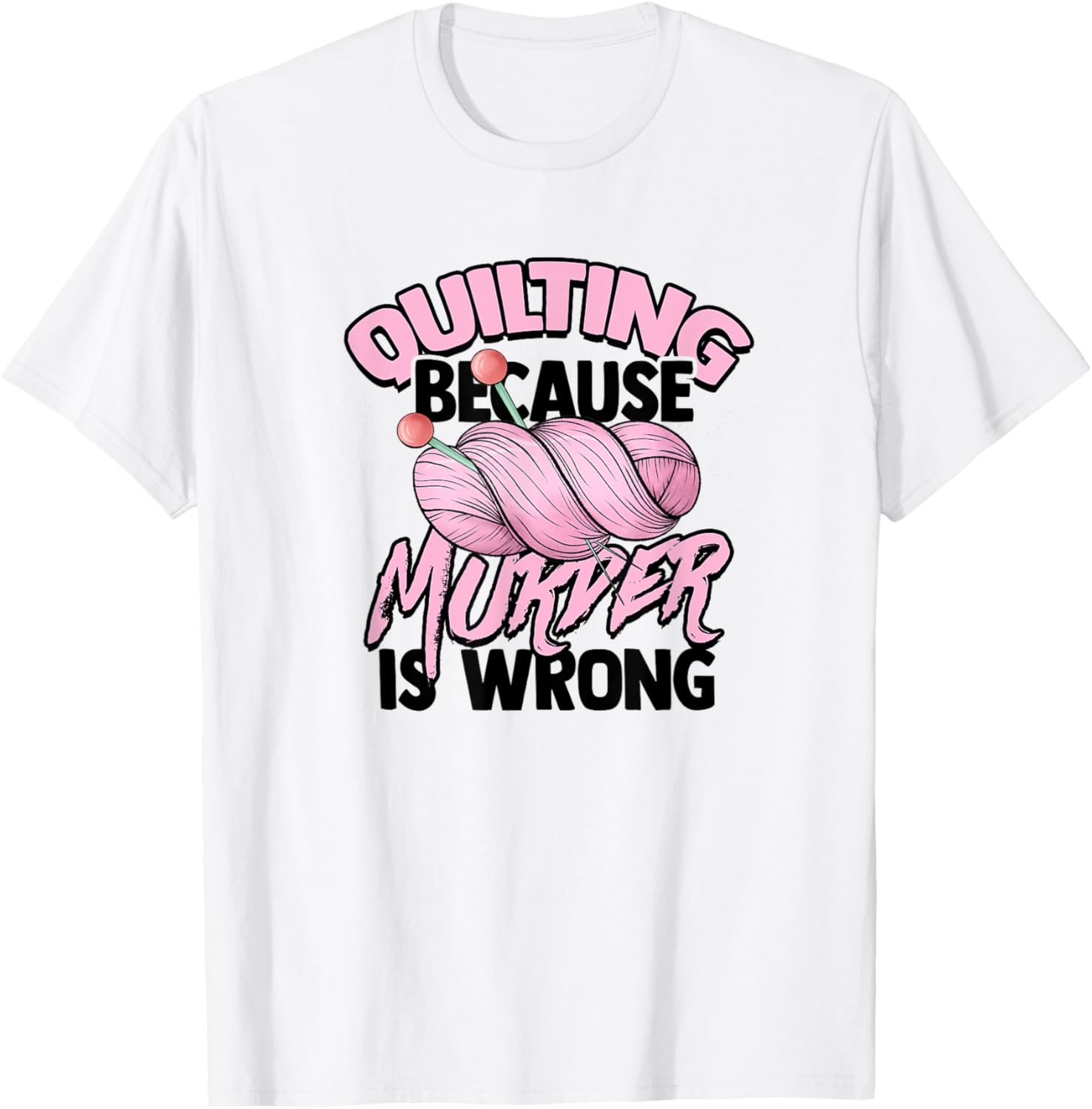 Quilting because murder is wrong - Knitting needle and yarn