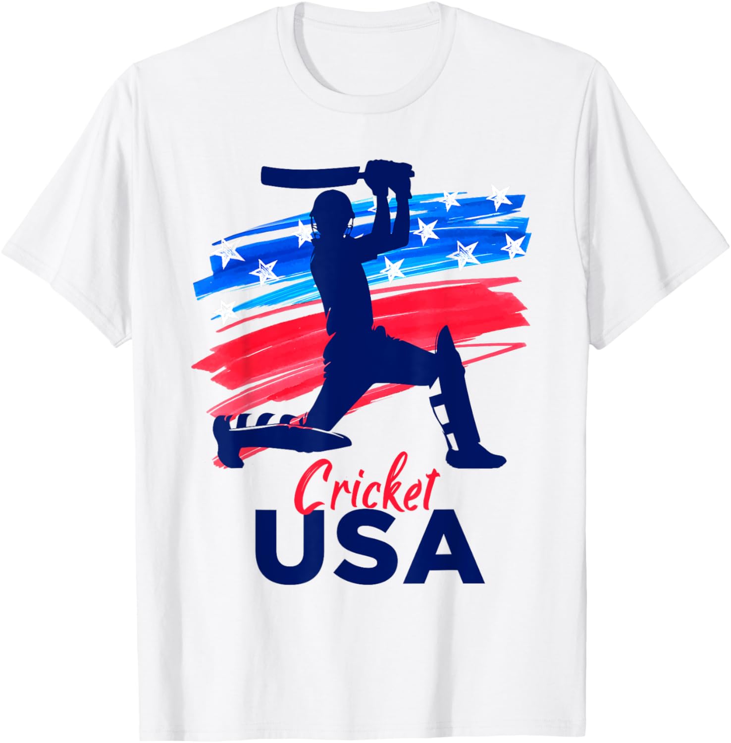 Cricket Support Team Flag Usa Batsman Bowler American
