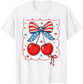 4Th July Cherry American Flag Cherry Foj Coquette Girls