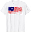 Love Be Kind Compassion Equality Usa American Flag Patriotic