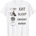 Eat Sleep Crochet Repeat Funny Yarn Crafting Sleep Pajama