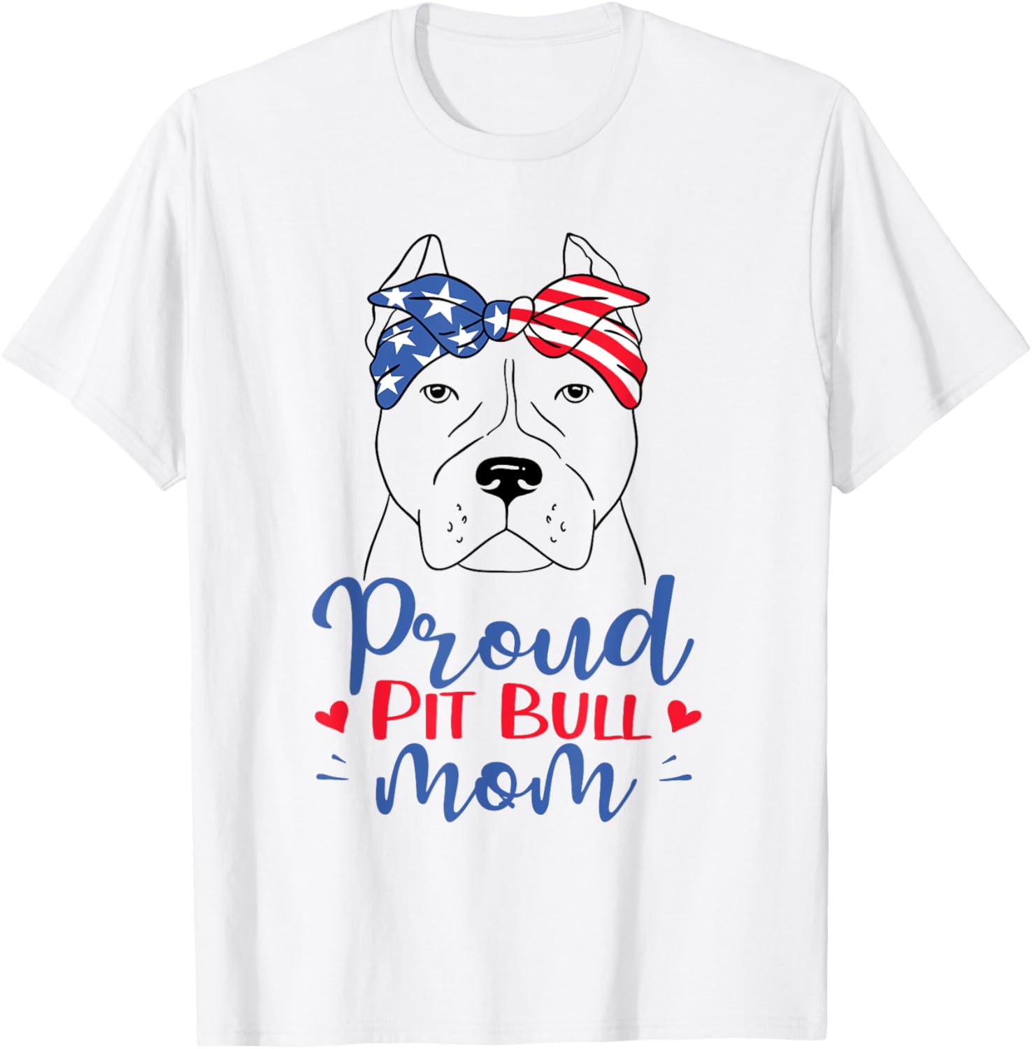 Pitbull Mom Patriotic American Flag July 4Th Ladies Pit Bull