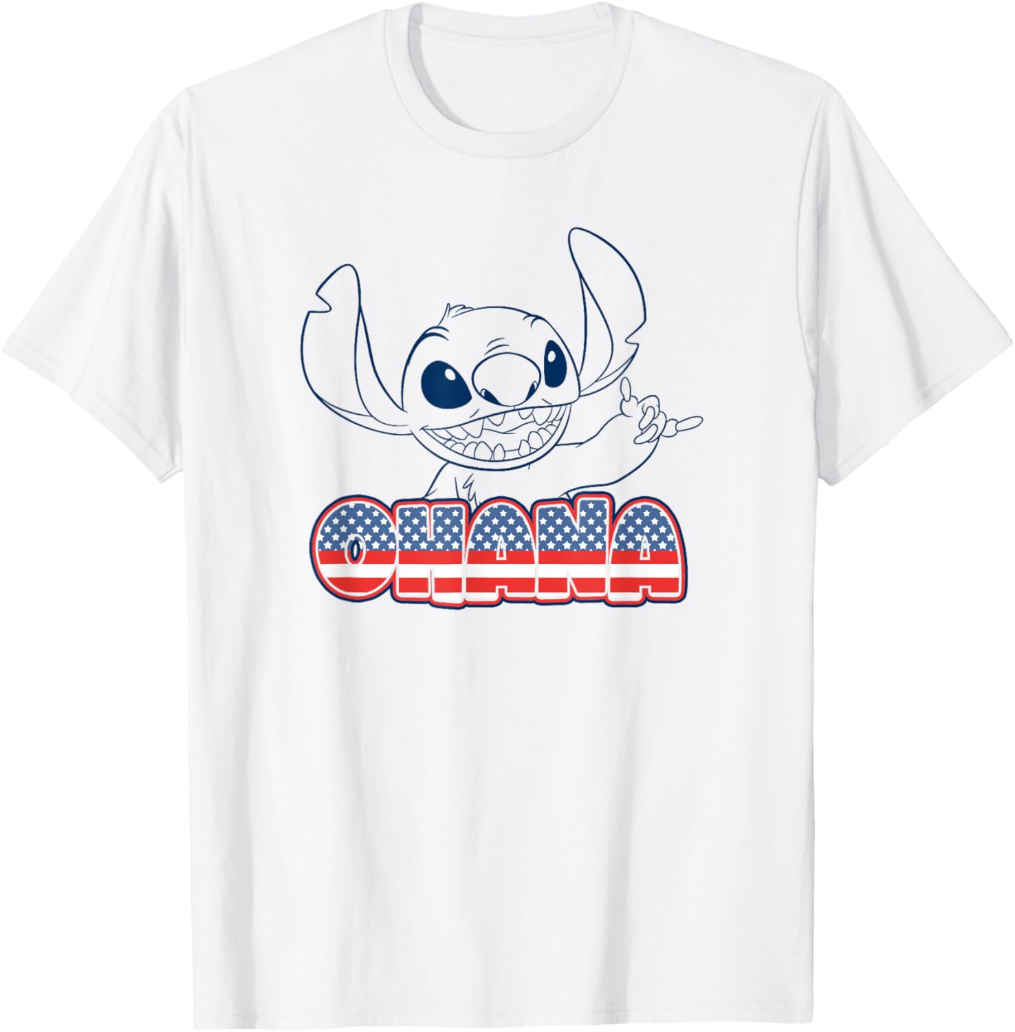 Disney Lilo Stitch 4Th Of July American Flag Ohana Stitch