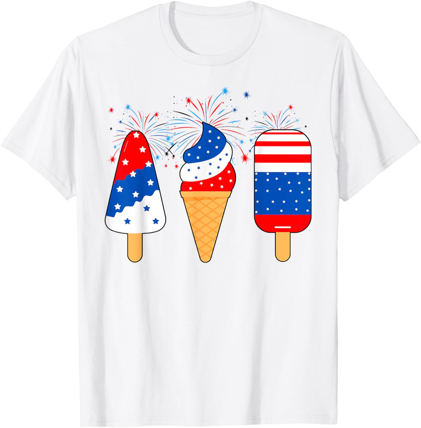 Ice Cream 4Th Of July Funny Patriotic American Flag