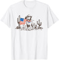 Dog American Flag Dog Cowboy For Dog Dad Men