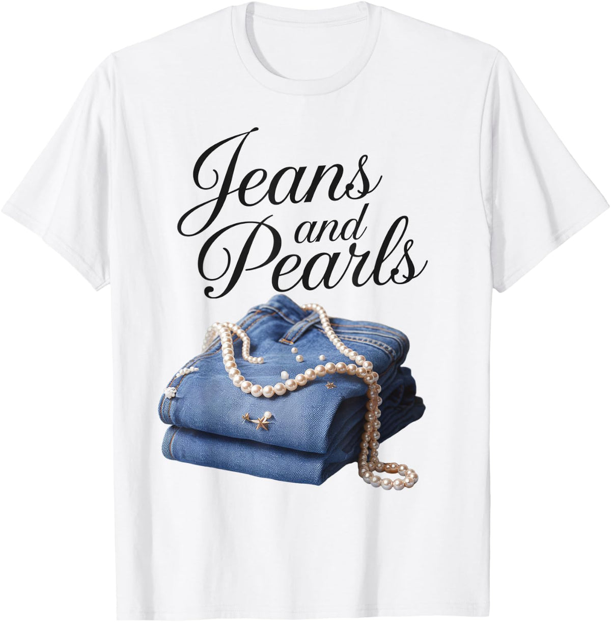 Jeans and Pearls for Ladies 2025 Denim Shirt 145