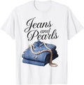 Jeans and Pearls for Ladies 2025 Denim Shirt 199