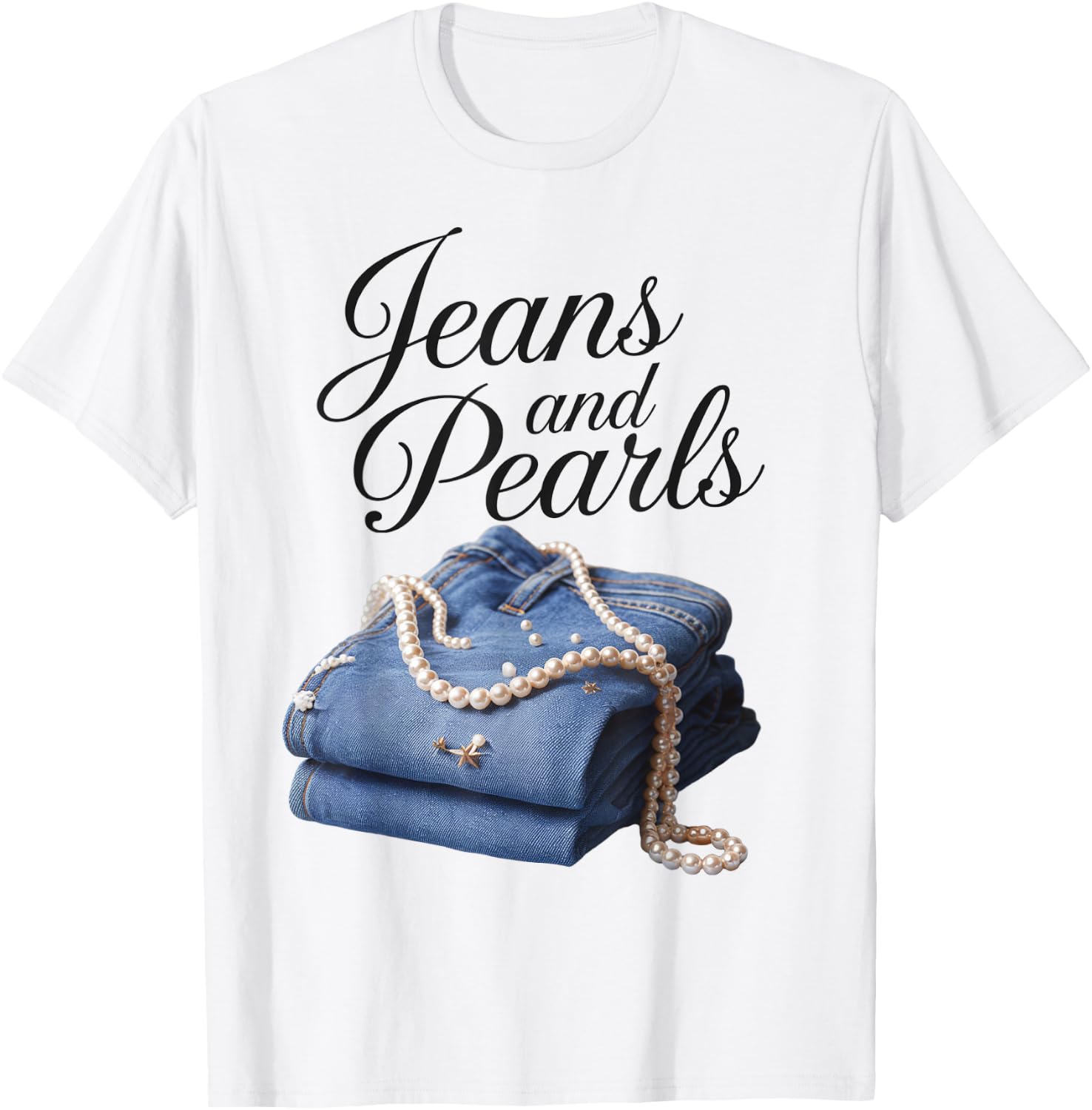 Jeans and Pearls for Ladies 2025 Denim Shirt 199