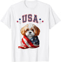 Cavachon Dog Usa America Patriotic Flag Memorial4Th Of July