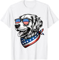 Golden Retriever Dog Patriotic 4Th Of July American Usa Flag