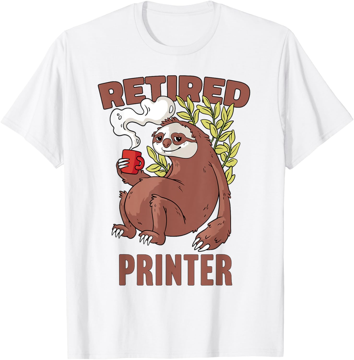 Sloth Drinking Coffee Funny Retirement Design