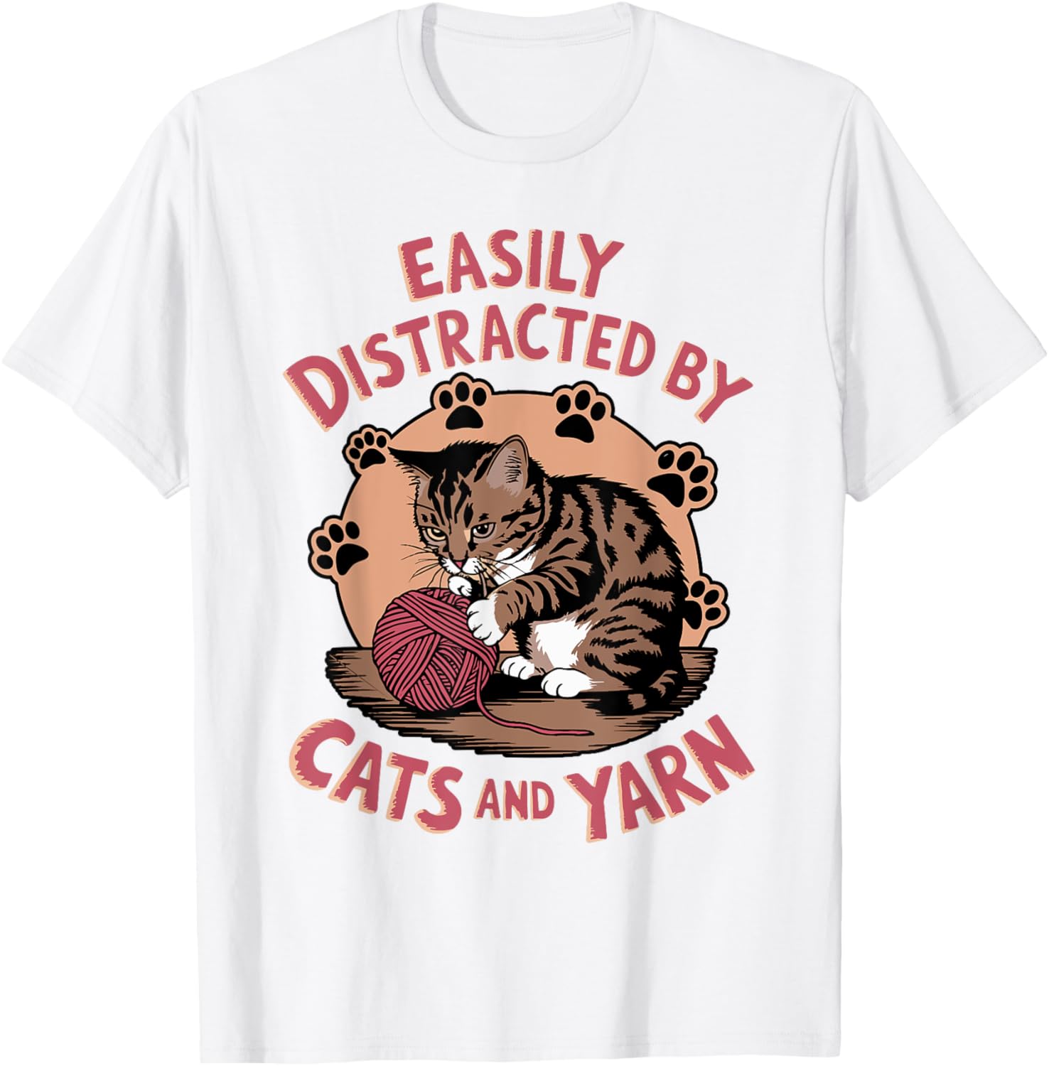 Easily Distracted By Cats And Yarn for Cat Lovers Knitters