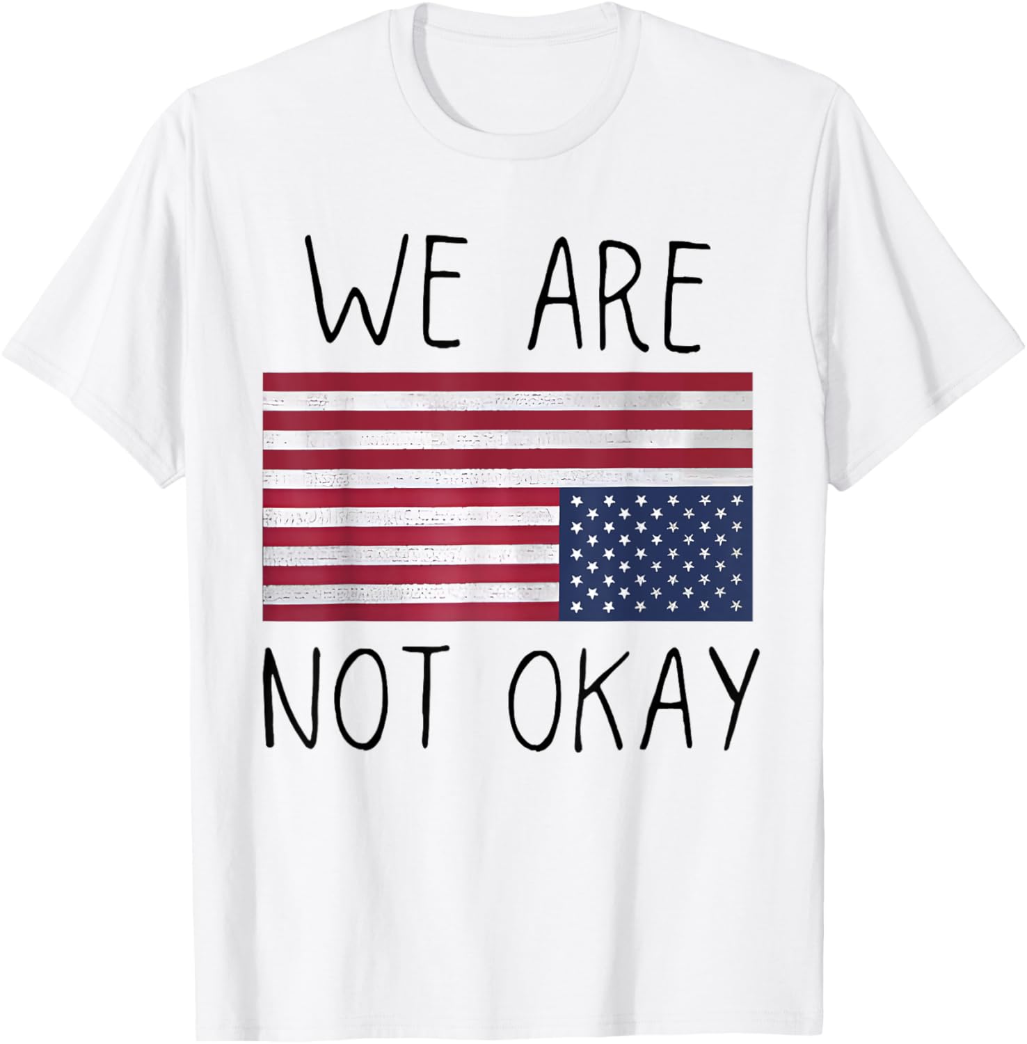 We Are Not Ok Usa Flag Upside Down Patriotic Saying Quote