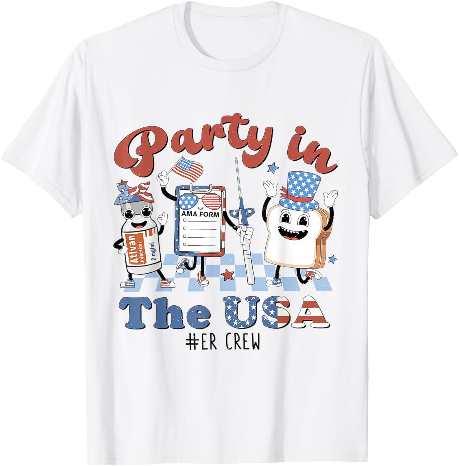 Party In The Usa Er Nurse 4Th July American Flag Patriotic
