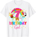 Happy 7th Birthday Plush Marshmallow Girls Kids Cute Design 102