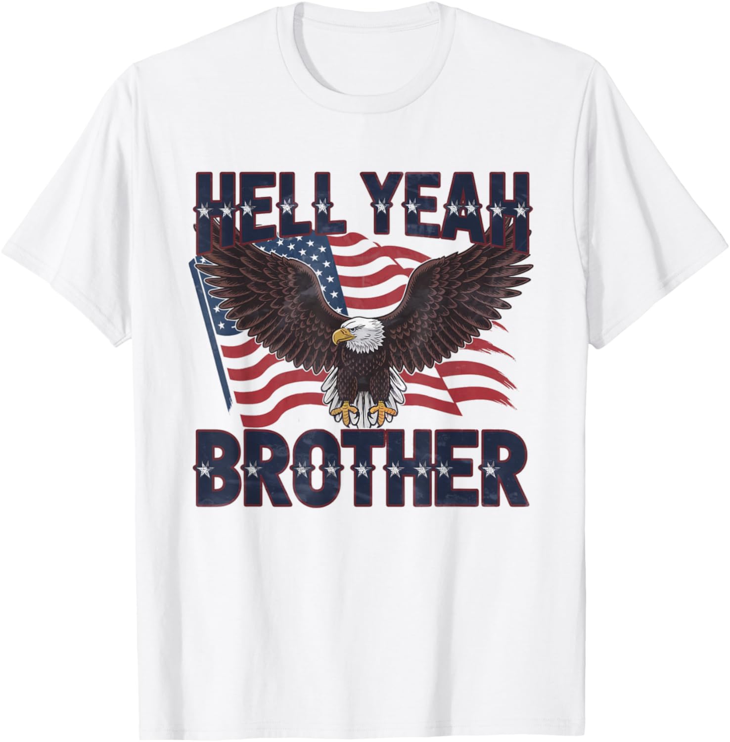 Hell Yeah Brother Bald Eagle American Flag 4Th Of July