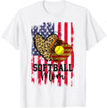 Softball Mom American Flag Patriotic 4Th Of July Funny Women