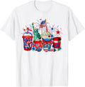 Cups Of Coffee American Flag Indepedence Day 4Th Of July