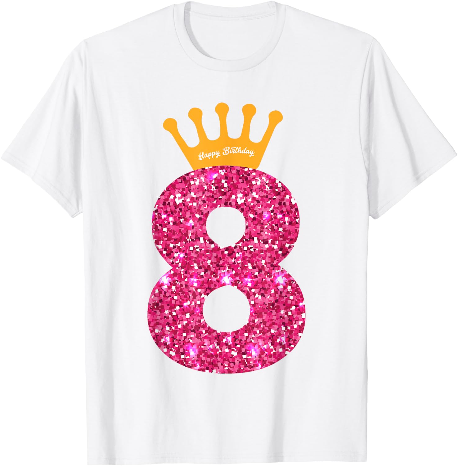 Happy Birthday Shirt Girls 8th Party 8 Years Old Birthday Design 194