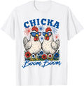 Funny Chicka Boom Boom Patriotic Chicken 4Th Of July Usa
