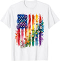 Subtle Wildflowers Lgbtq Pride Month Floral Us American Flag