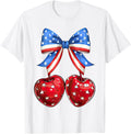 Funny American Flag Cherry Coquette Bow 4Th Of July