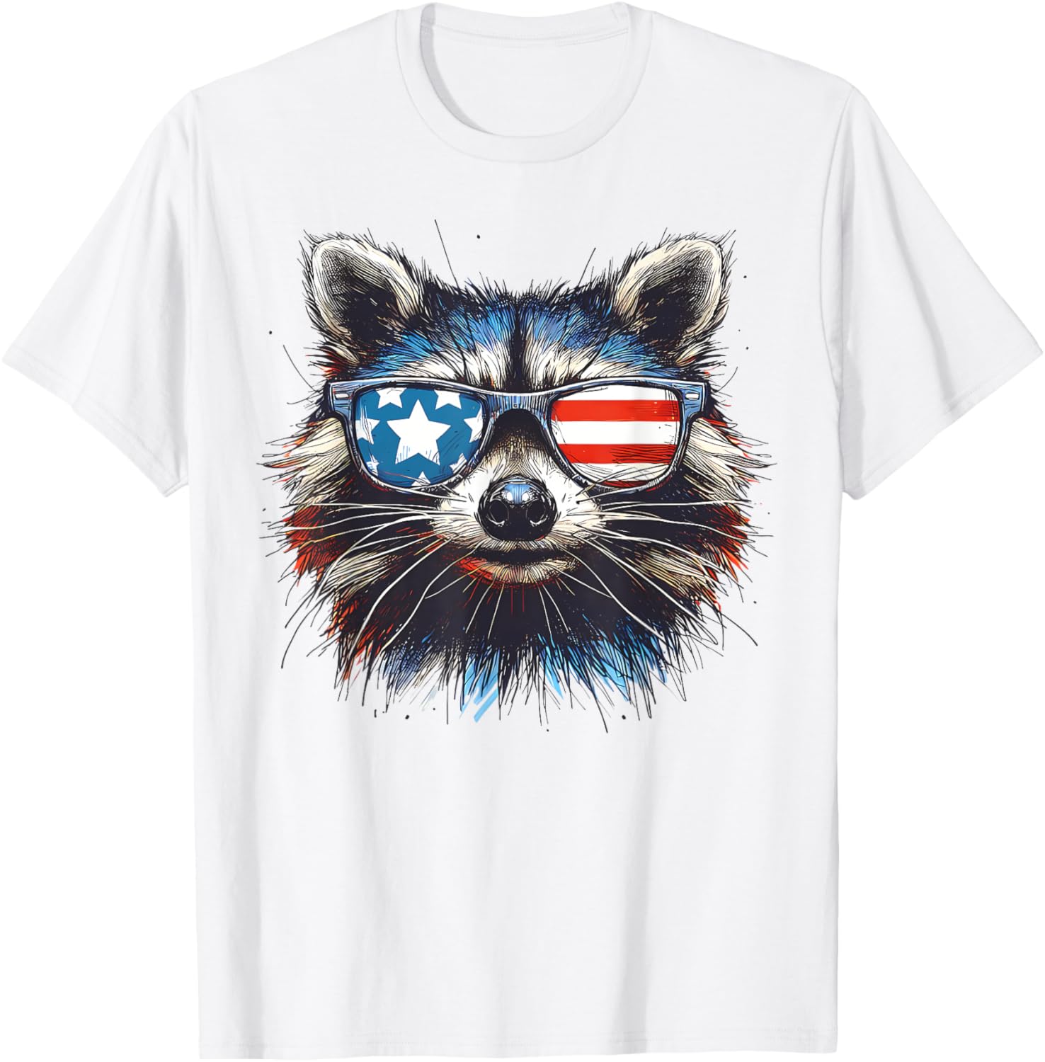 Patriotic Raccoon American Flag Sunglasses Feral 4Th Of July