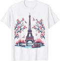 Parisian Souvenir Eiffel Tower Cherry Blossom Shirt 366
