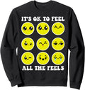 Funny Emotion Icon It's Okay To Feels All of The Feels Sweatshirt