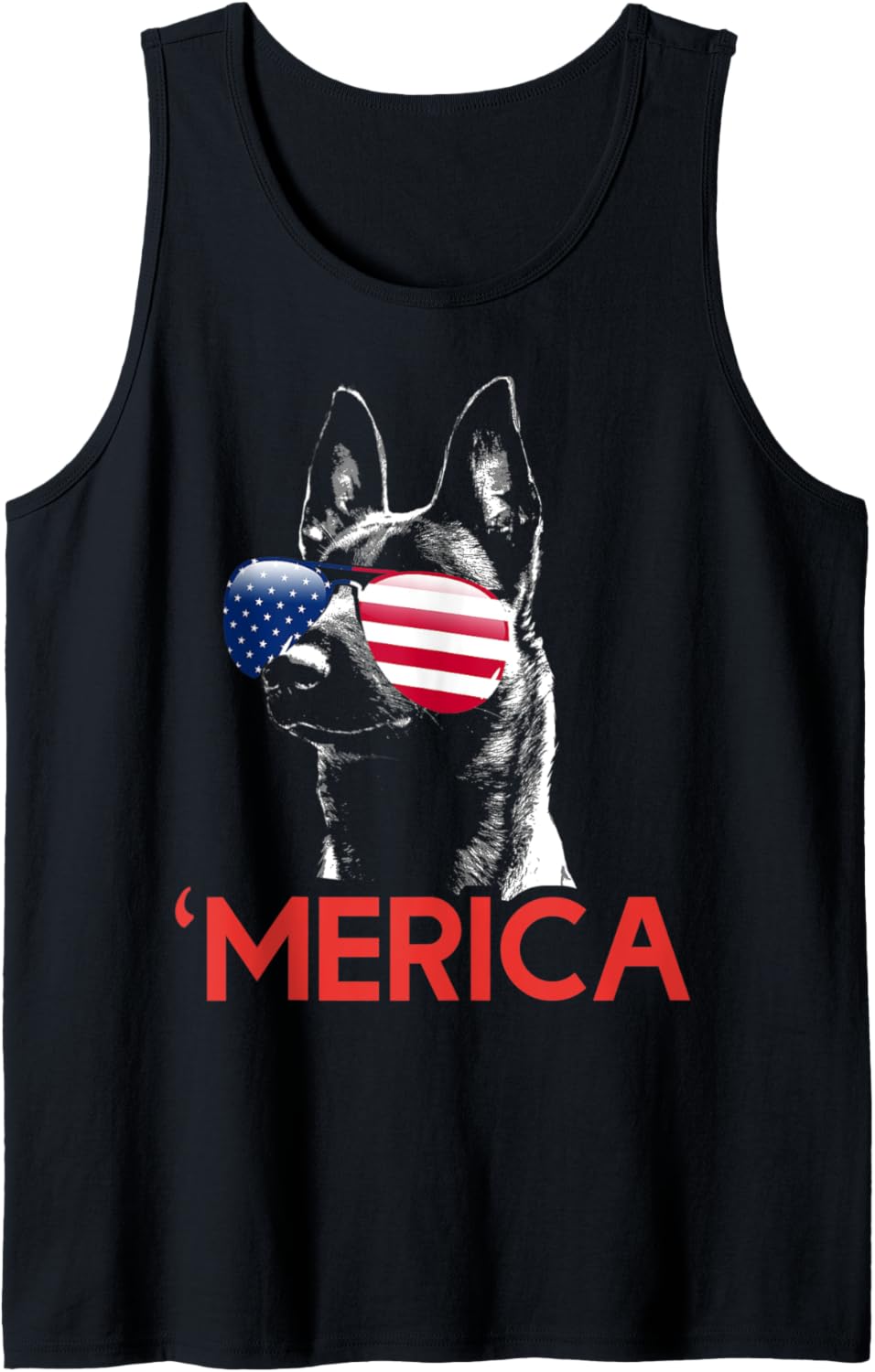 Merica Belgian Malinois American Flag 4Th Of July Tank Top