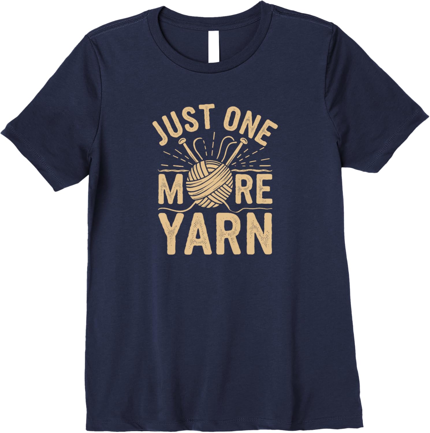 Womens Knitting Life Quote "Just One More Yarn" Premium