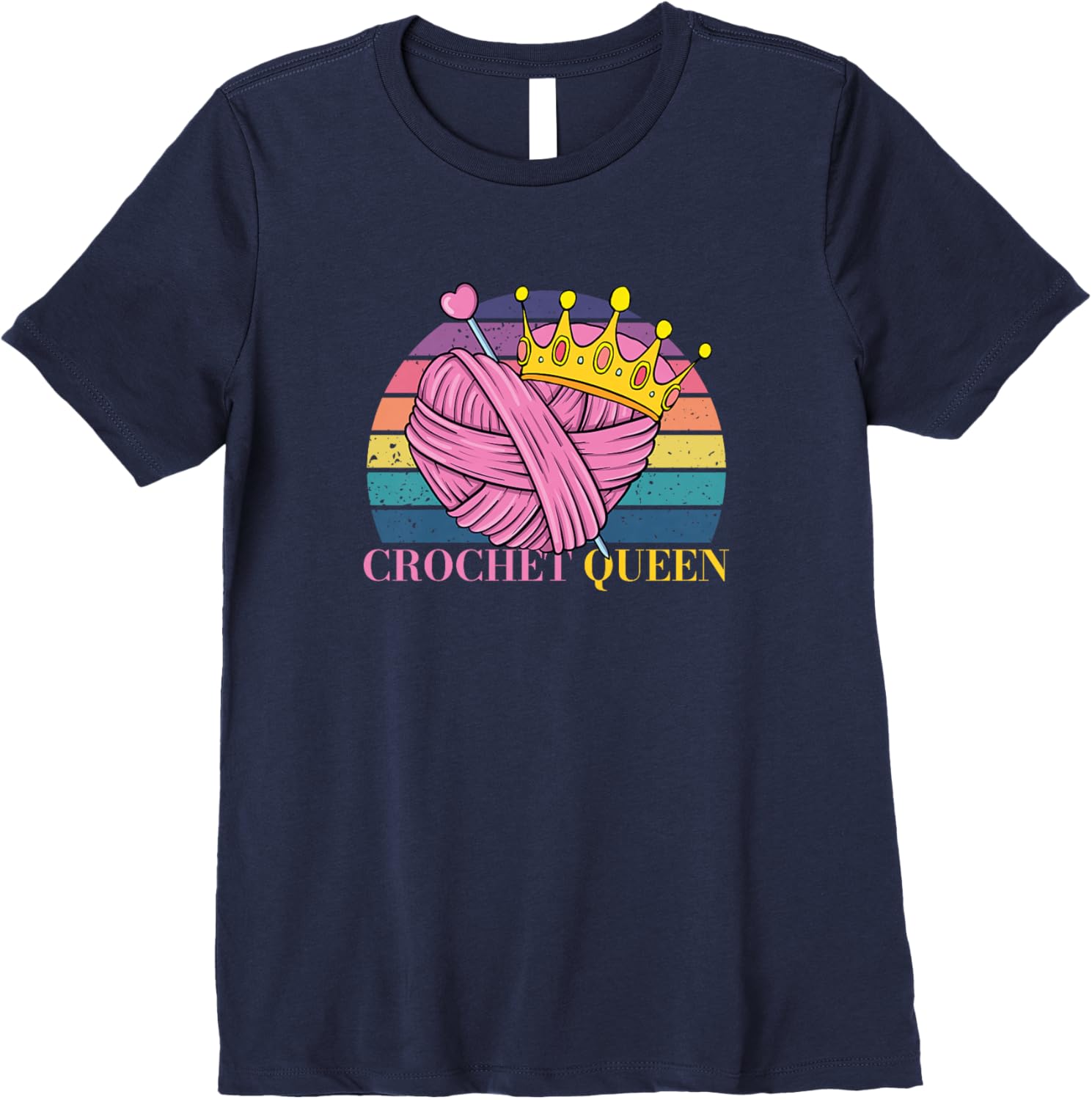Crochet Queen | Yarn Crocheting Knitting | Crocheter Knitter Premium