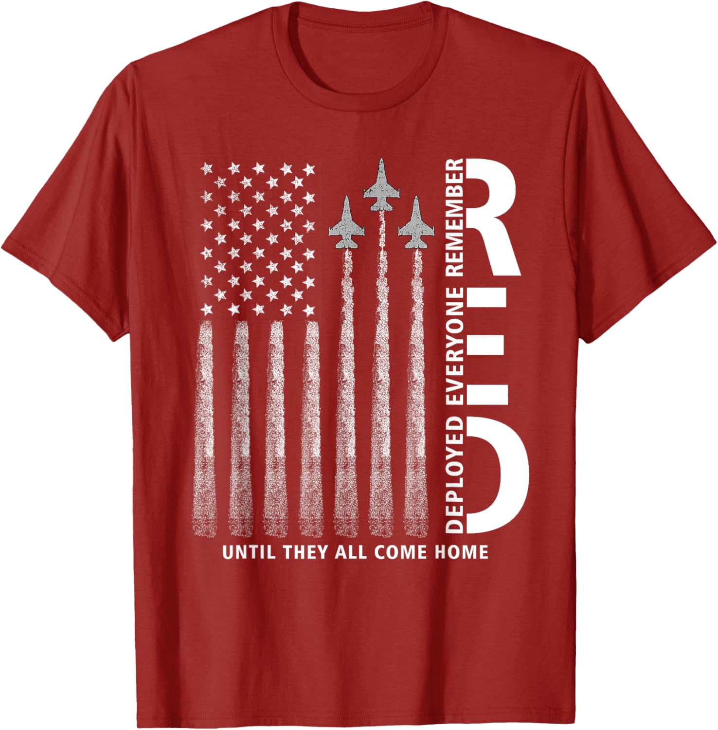 Red Friday Remember Everyone Deployed Military American Flag