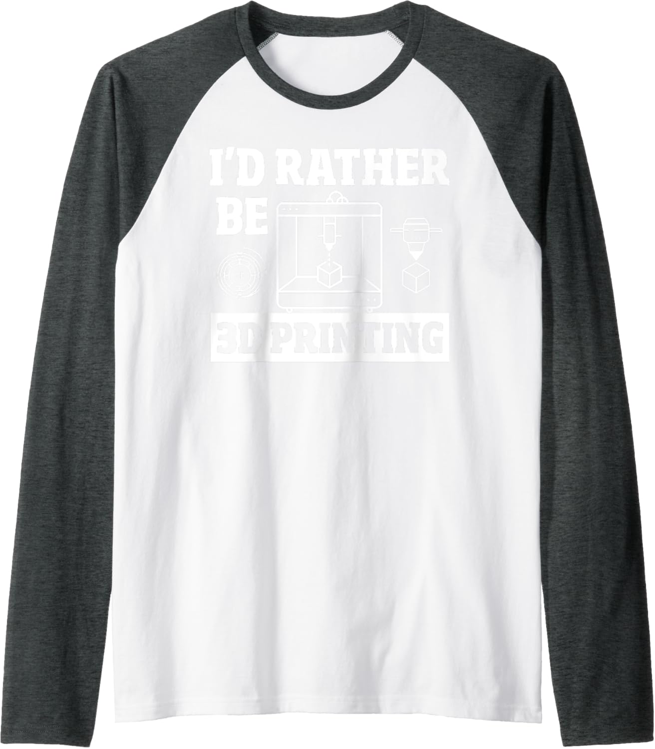 Abs 3D Printer 3D Printing Machine Professional 3D Printer Raglan Baseball Tee