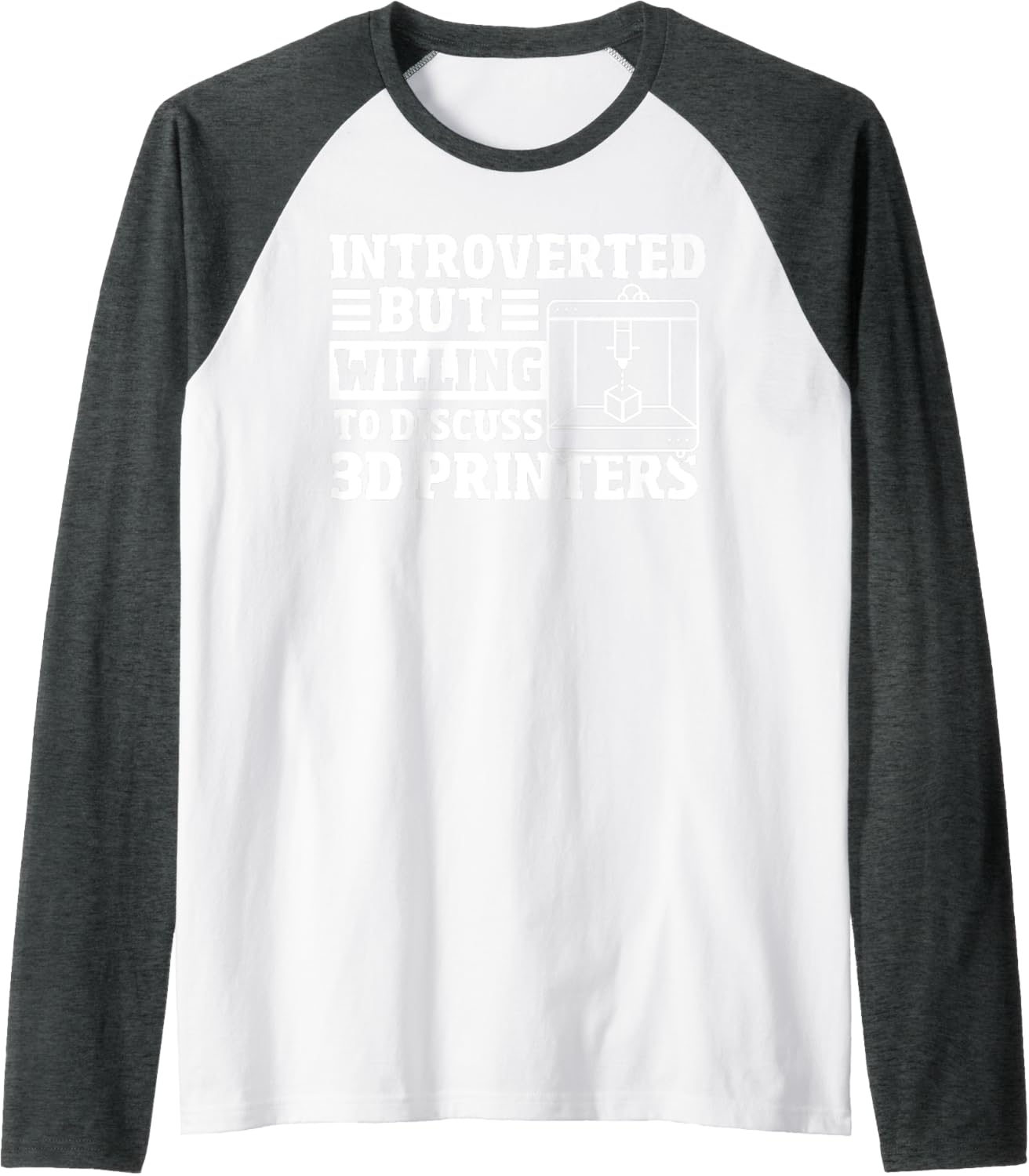 Funny 3D Printing 3D Art Printer Designer 3D Printer Raglan Baseball Tee