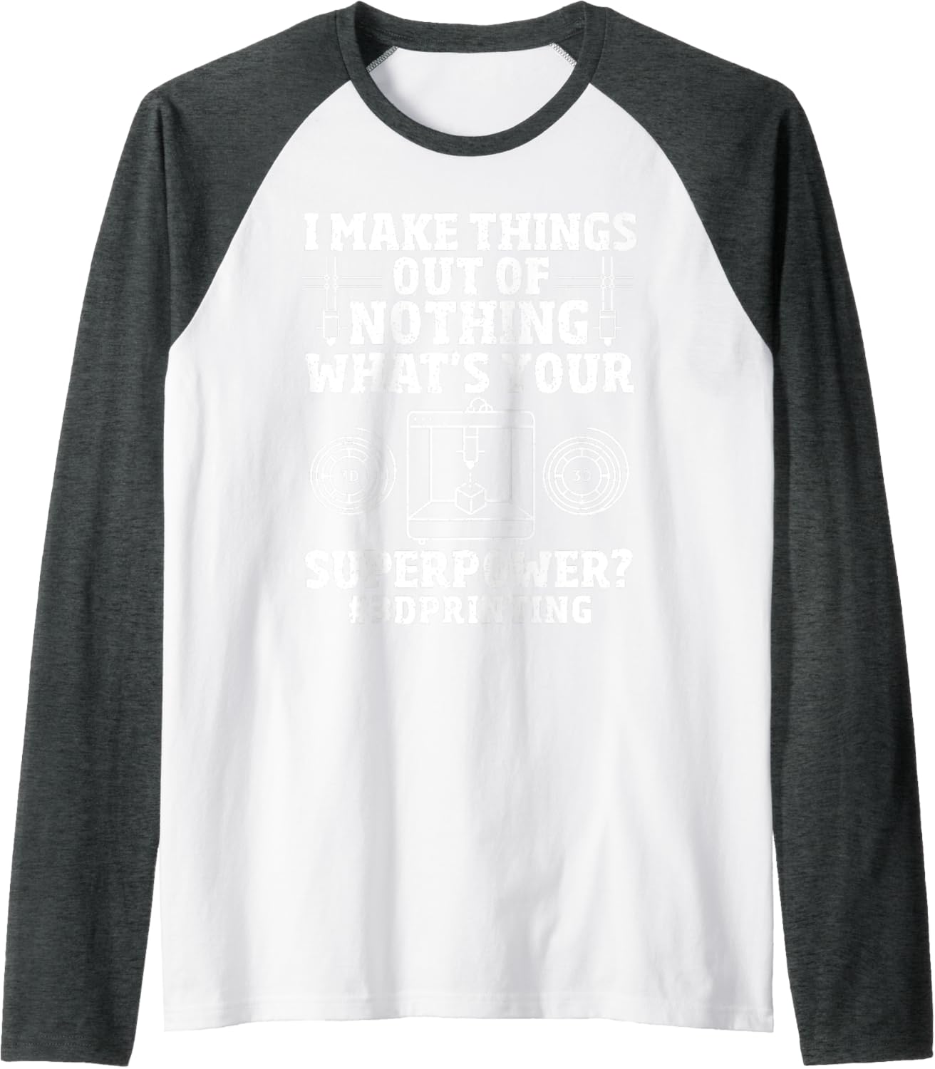 Cute 3D Printer Lover Funny Eat Sleep 3D Repeat 3D Printer Raglan