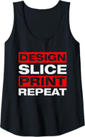Womens Design Slice Print 3D Printer 3D Printing Tank Top