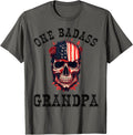 One Badass Grandpa Usa Funny Vintage Fathers Day Grunge