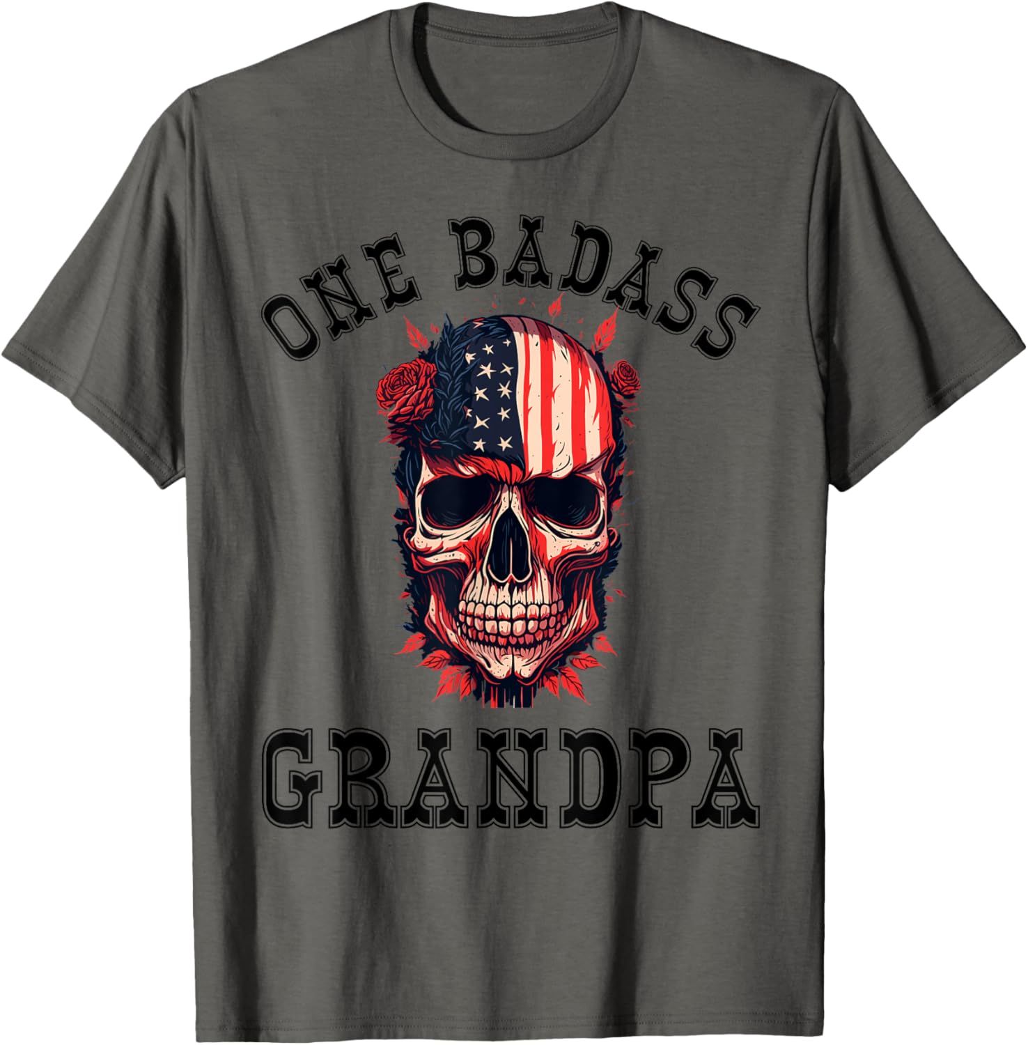 One Badass Grandpa Usa Funny Vintage Fathers Day Grunge