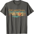 Oklahoma Usa Outdoor Vintage Unisex Adults Retro Sunset T Shirt Grey Small