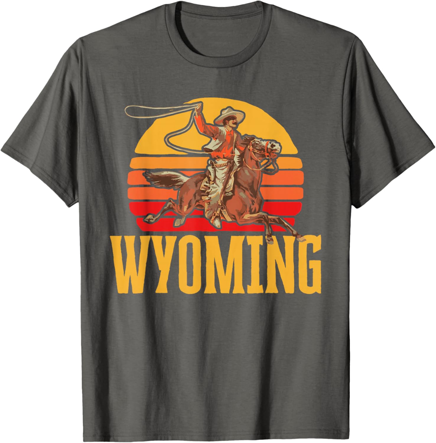 Out West Supply Co. Western Threads Wyoming Retro Roping Cowboy Vintage Graphic