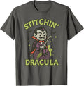 Stitchin\u2019 Dracula Halloween Crochet Funny Vampire Yarn