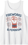 Fireworks Feminism Patriotic Feminist 4Th Of July Womens Tank Top