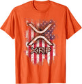 Orange Xrp Ripple Crypto Usa Retro American Flag