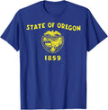 Oregon Or State Flag Usa T Shirt